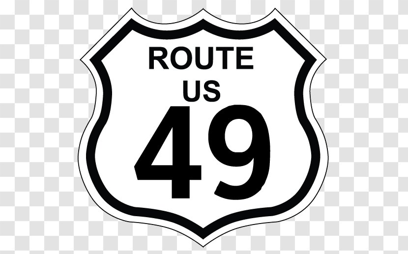 U.S. Route 66 50 Road Decal - Black Transparent PNG