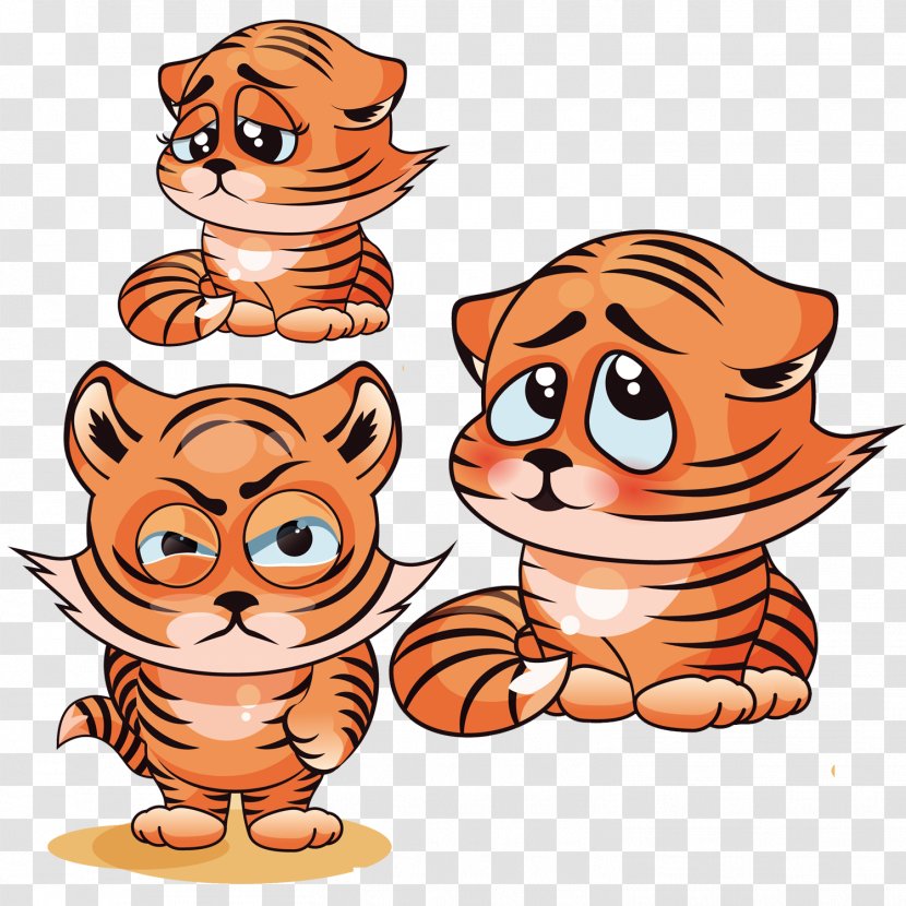 Tiger Whiskers Cat Illustration Leopard - Animation - Angery Poster Transparent PNG