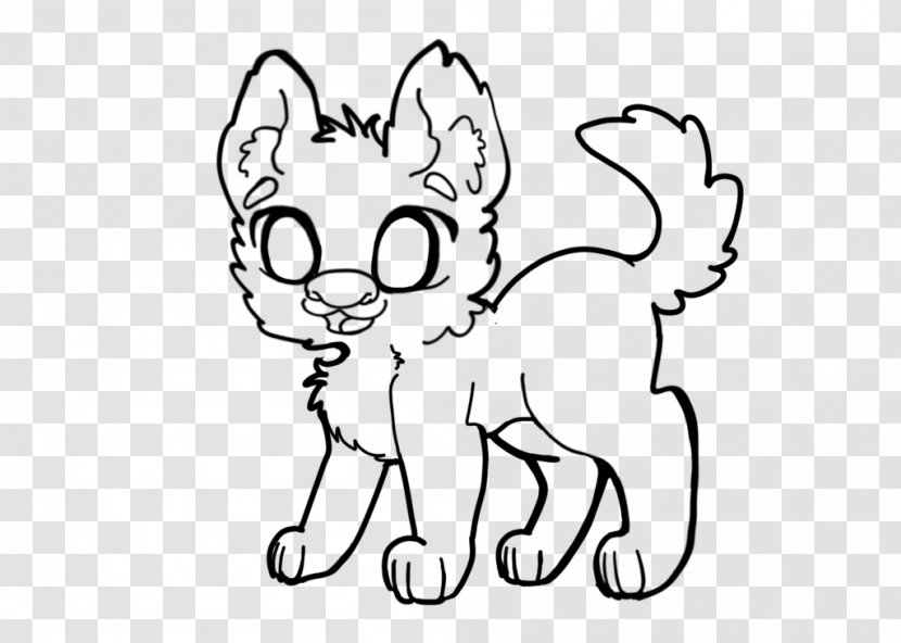 Whiskers Kitten Domestic Short-haired Cat Clip Art - Flower - Outline Of A Puppy Transparent PNG