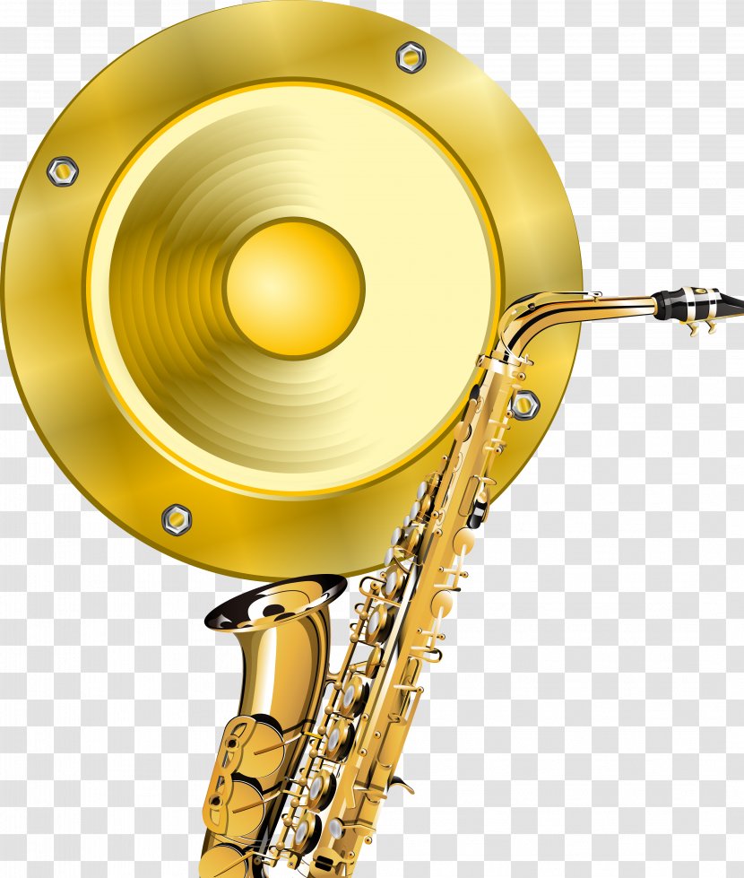 Baritone Saxophone Royalty-free - Flower - Vector Musical Instruments Transparent PNG