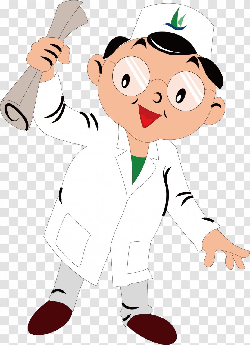 Cartoon Illustration - Flower - Hand Drawn Happy Doctor Transparent PNG