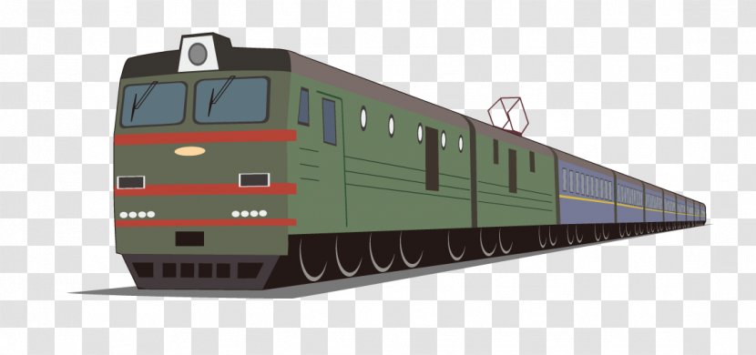 Train Tram Rail Transport - Vehicle - Hand-painted Elements Transparent PNG