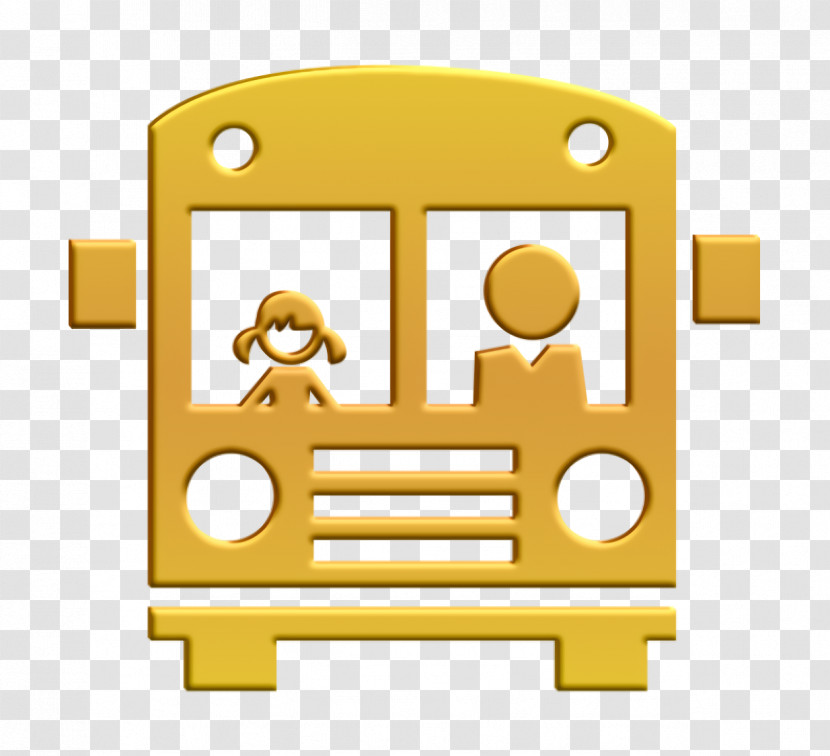 School Bus Front With Passengers Icon Transport Icon Bus Icon Transparent PNG