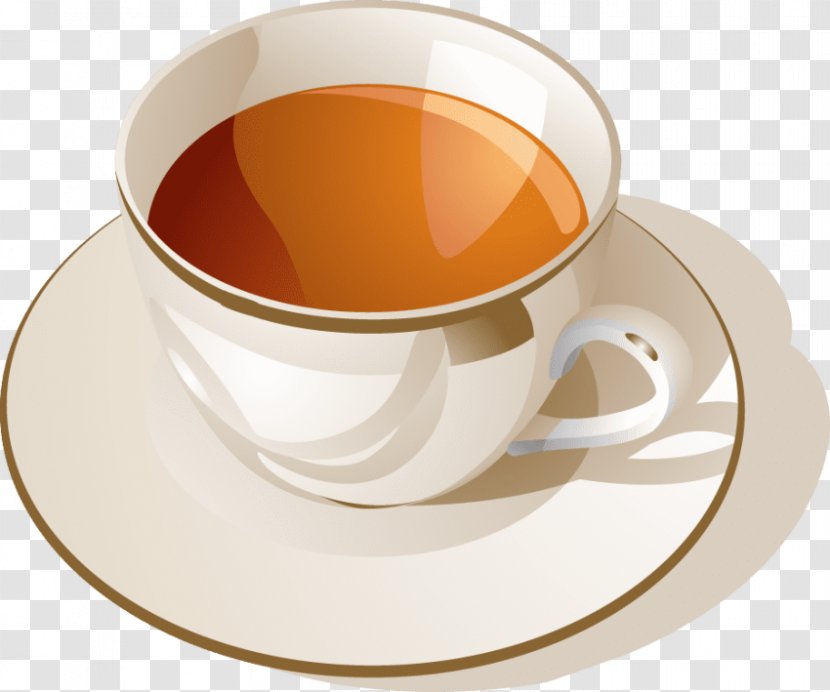 Green Tea Darjeeling White Teacup - Coffee Transparent PNG