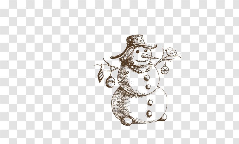 Snowman Christmas Drawing - Winter Transparent PNG