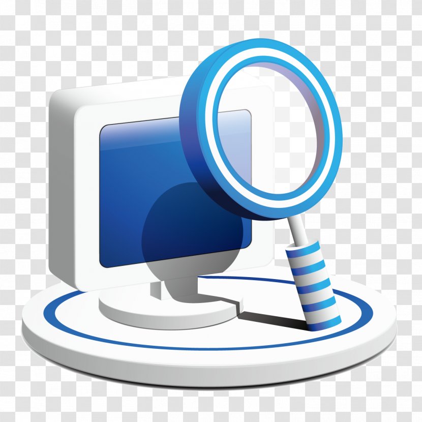 Magnifying Glass Computer Monitors Display Device Image - Cartoon Transparent PNG