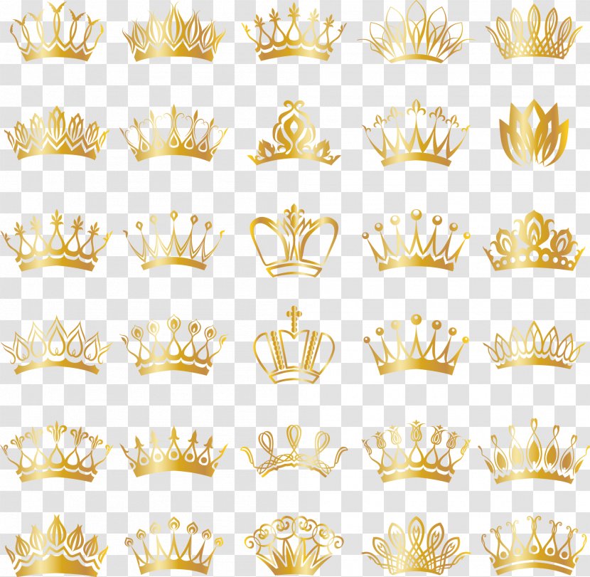 Yellow Gold Pattern - Imperial Crown Transparent PNG