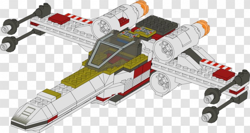 Luke Skywalker X-wing Starfighter Lego Star Wars - Model Aircraft Transparent PNG