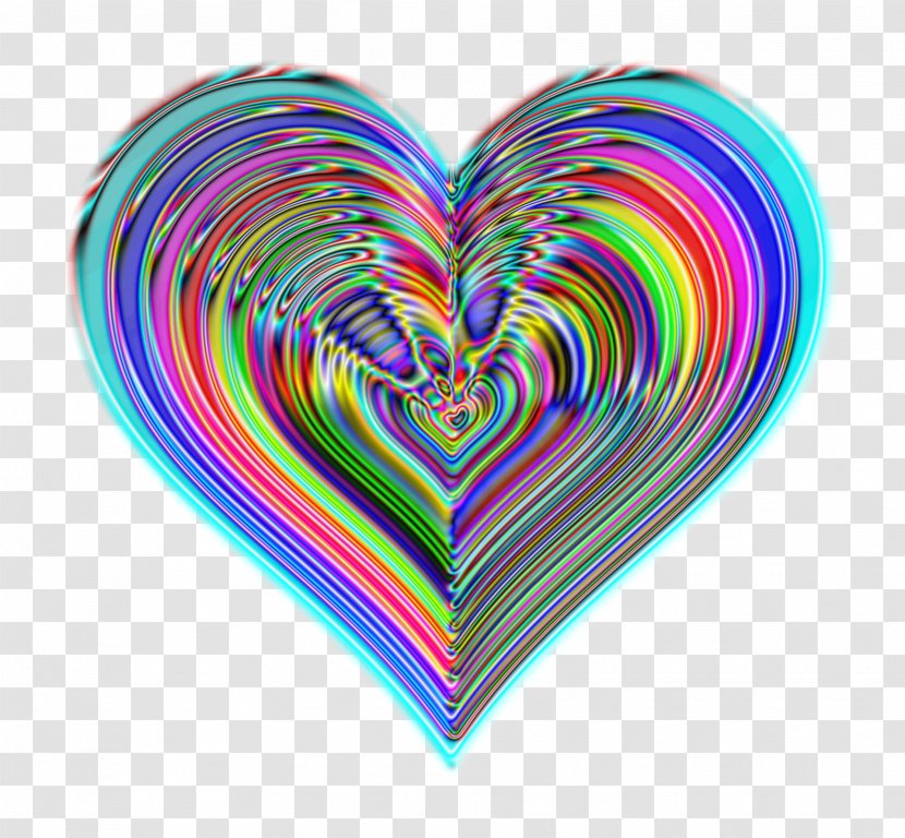 Color Heart Clip Art - Cartoon - Rainbow Transparent PNG