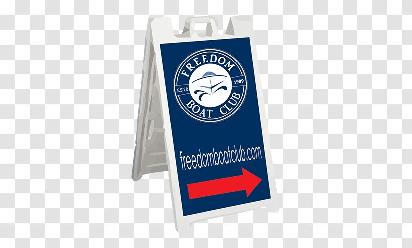 Signage Freedom Boat Club Product Graphics Cobalt Blue - Double Sided Opening Transparent PNG