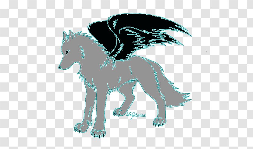 Dog Who Can Do Art? Illustration Cartoon Fauna - Watercolor - Winged Wolf Drawings Deviantart Transparent PNG