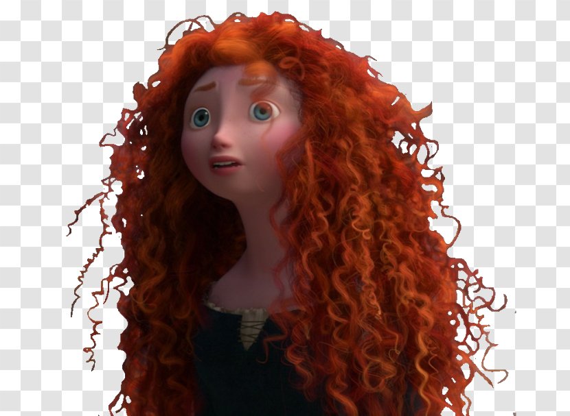 Merida Brave Fa Mulan Pixar Clip Art - Wig - Disney Princess Transparent PNG