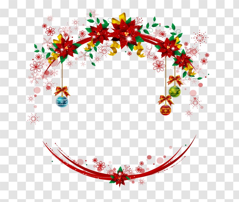 Wreath Christmas - Floral Design - Jpeg Transparent PNG