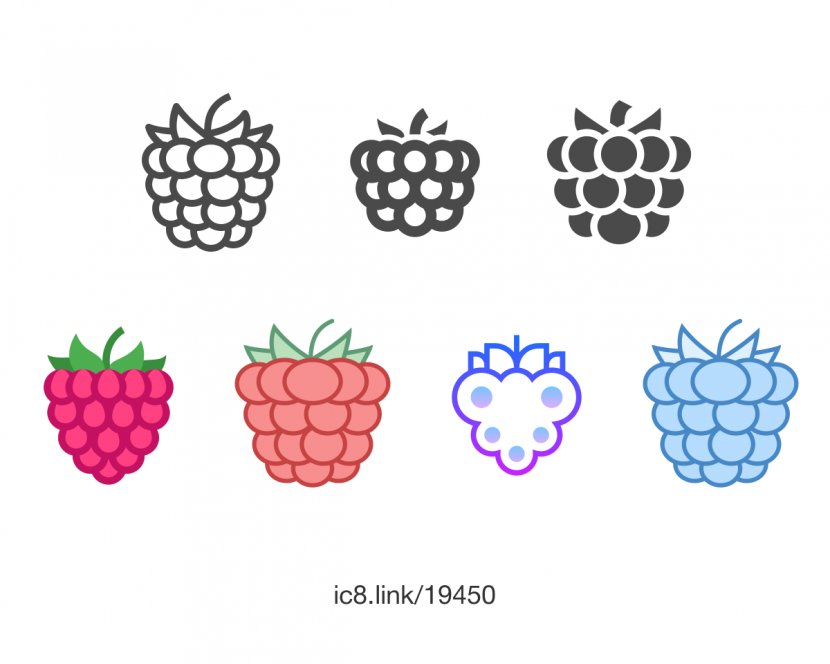 Download Font - Food - Raspberry Transparent PNG