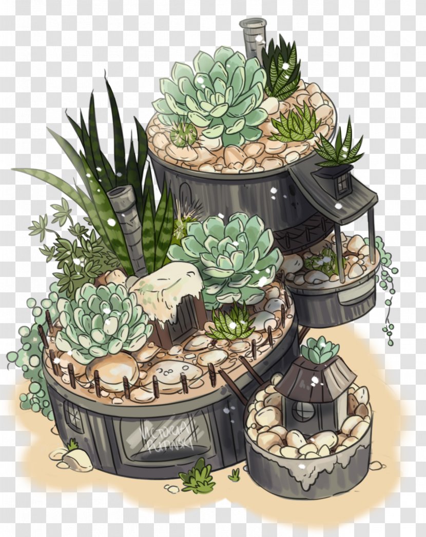 Cactus - Succulent Plant - Stonecrop Family Flower Transparent PNG