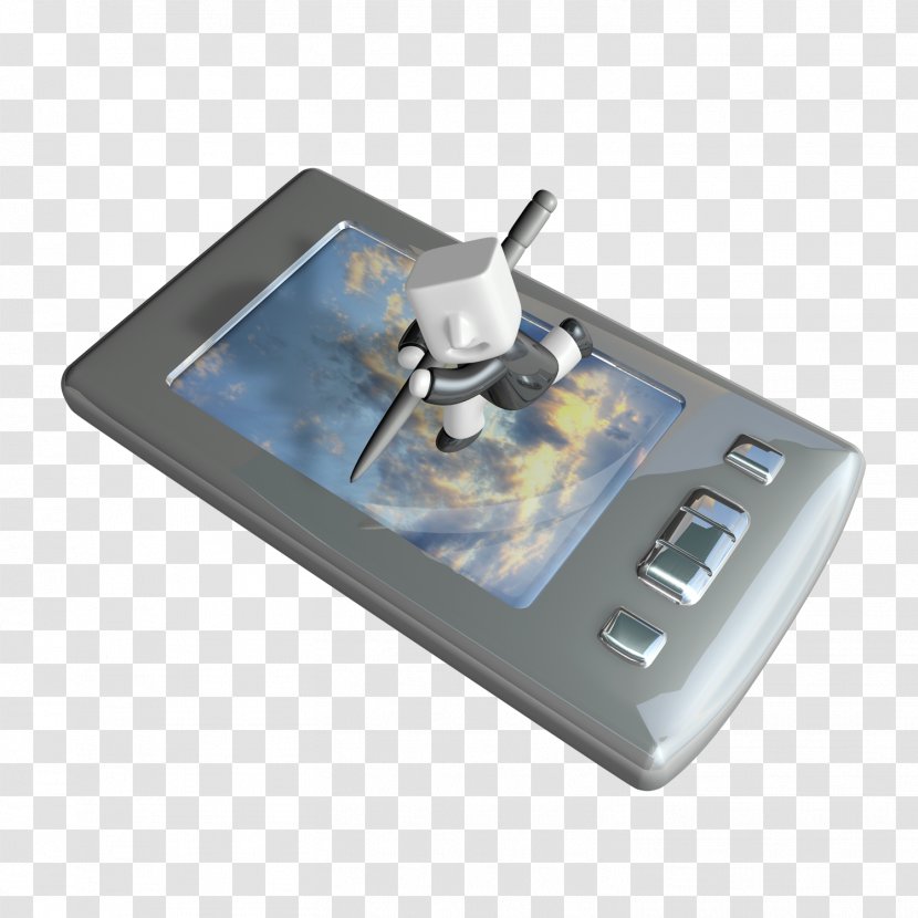 3D Computer Graphics Stereoscopy Tablet - Smartphone - PC And Little People Transparent PNG