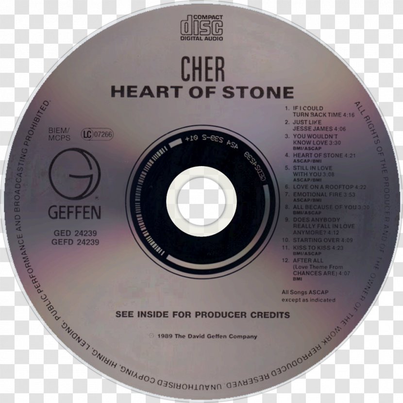Compact Disc Heart Of Stone 20th Century Masters: The Millennium Collection: Best Cher, Volume 2 Album - Cartoon Transparent PNG