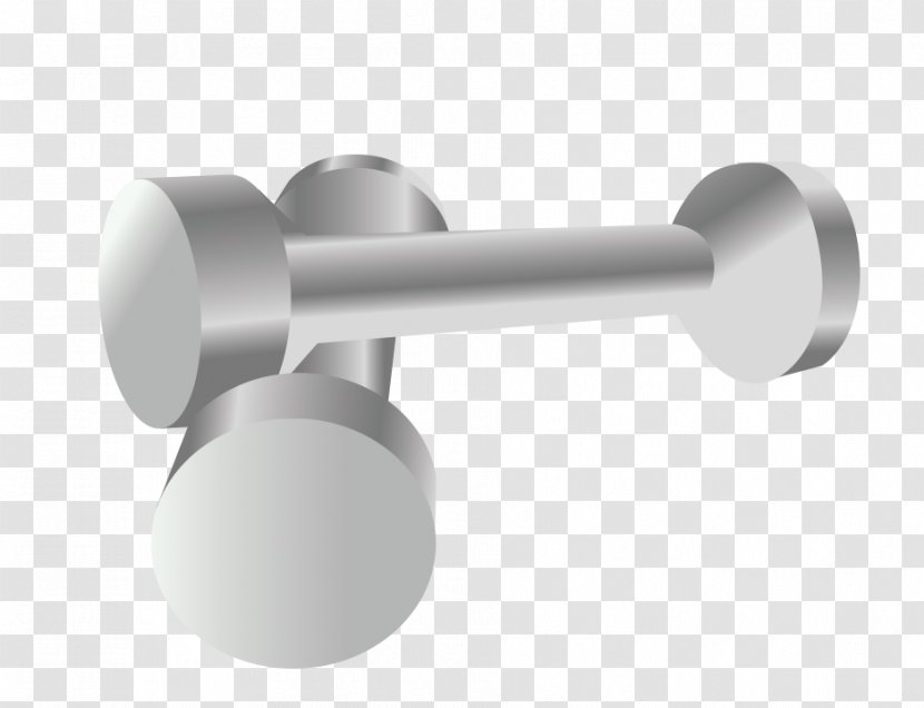 Euclidean Vector - Black And White - Dumbbell Transparent PNG