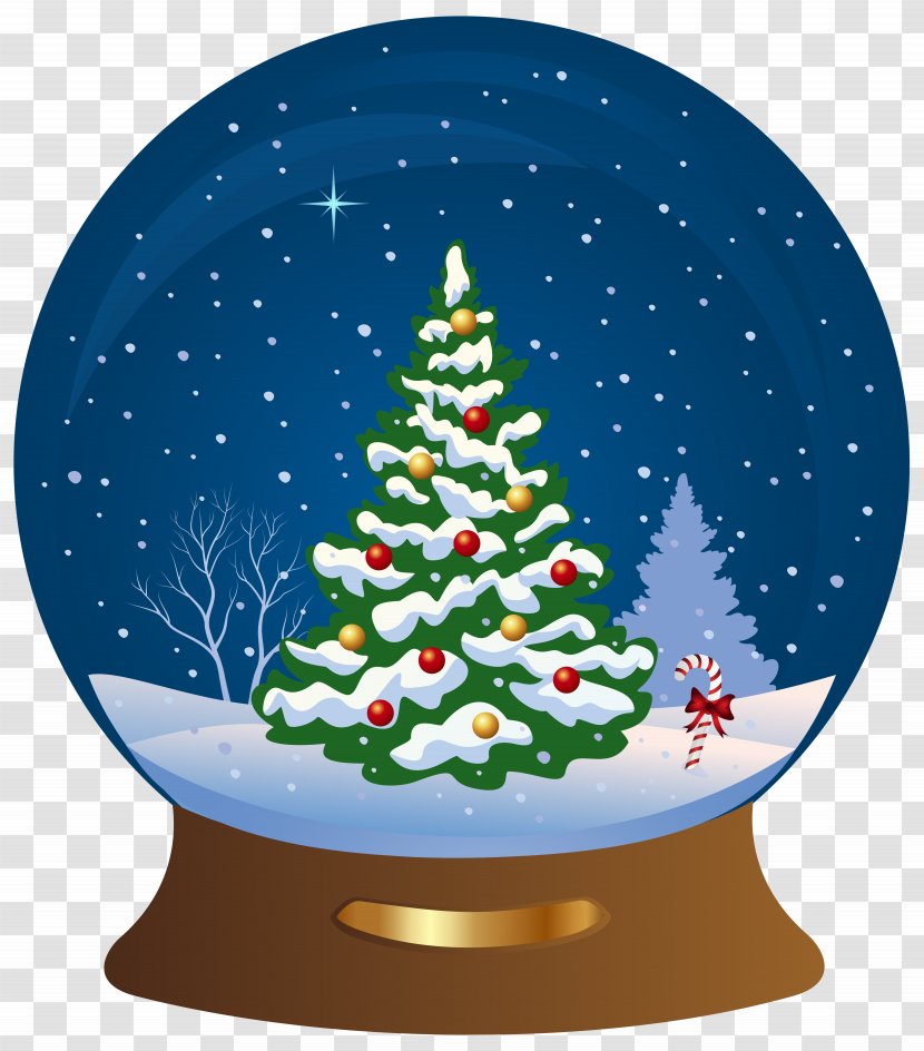 Christmas Tree Snow Globes Clip Art - Snowflake Transparent PNG