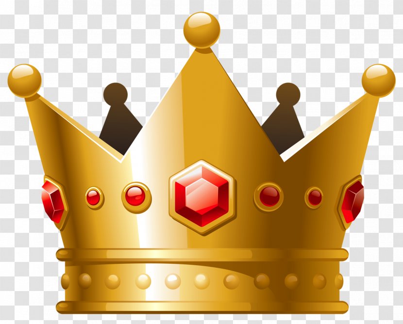 Crown Clip Art - Presentation - Gold With Red Diamonds Clipart Transparent PNG