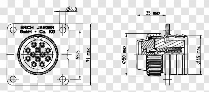 Technical Drawing Wiring Diagram Electrical Connector Transparent PNG