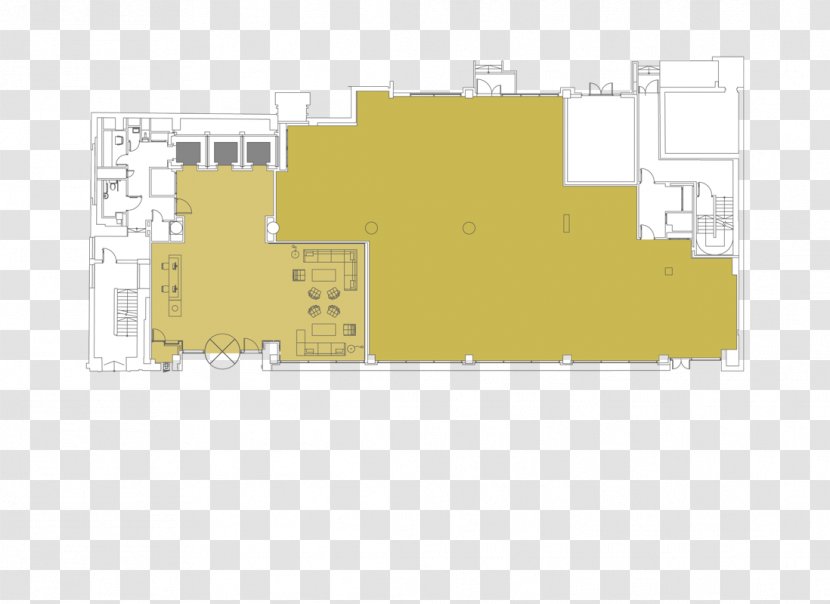Floor Plan House - Rectangle - Ground Transparent PNG