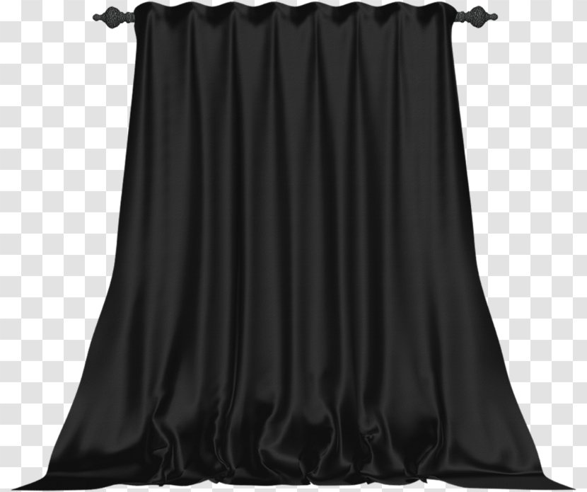 Curtain Black White Dress - Textile - Curtains Transparent PNG