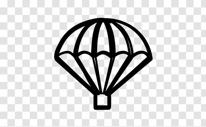 Parachute Parachuting Drawing Clip Art - Black Transparent PNG