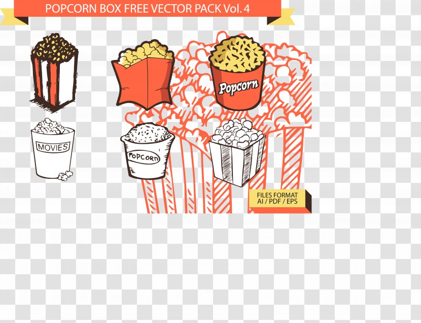 Euclidean Vector Paper - Clothing - Painted Popcorn Transparent PNG