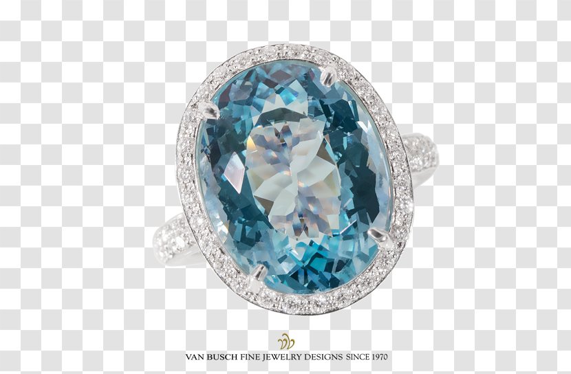 Ring Diamond Sapphire Brilliant Stonesetting - Oval - Aquamarine Rings Transparent PNG