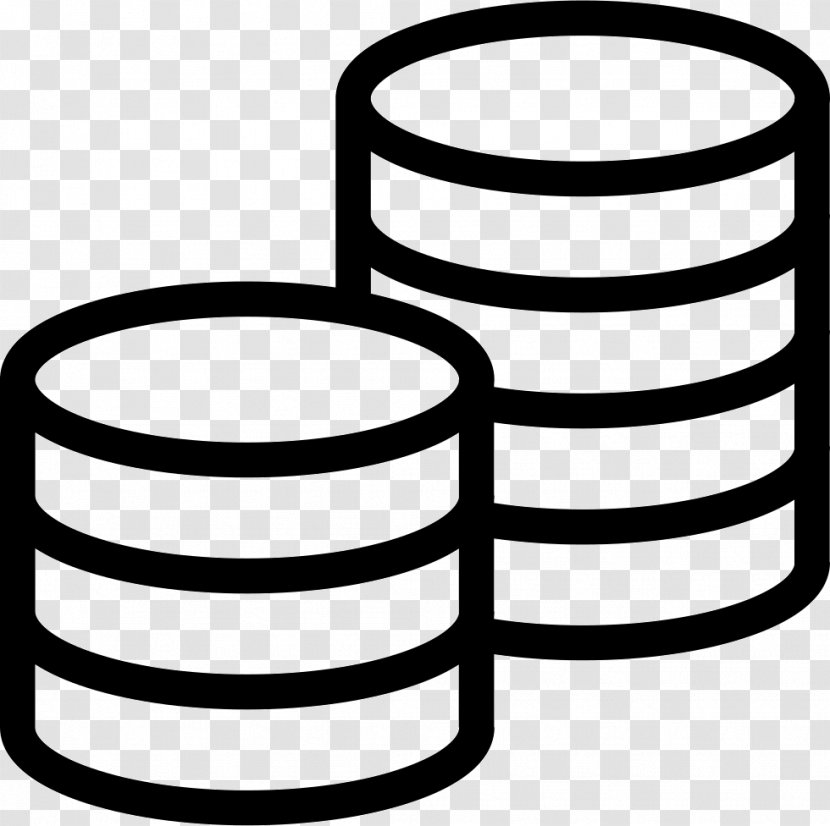 Money Finance Coin - Black And White - Stack Transparent PNG