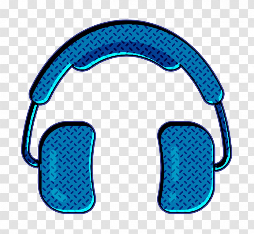 Free Icon Headphones Hipster - Music - Electric Blue Aqua Transparent PNG