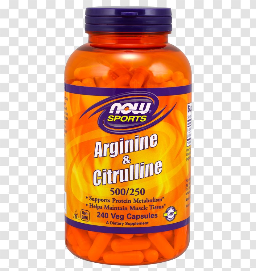 Ornithine Arginine & Citrulline 500/250mg - Now Larginine 1000 Mg - 120 Capsules (2 Pack) 500/250mg120 Amino AcidUrea Cycle Intermediates Transparent PNG
