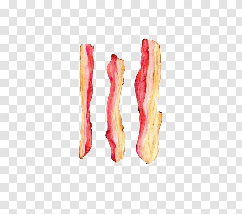 Bacon Cartoon Drawing Illustration - Food Transparent PNG