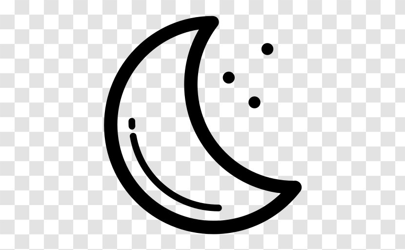 Moon Symbol - Blackandwhite Transparent PNG