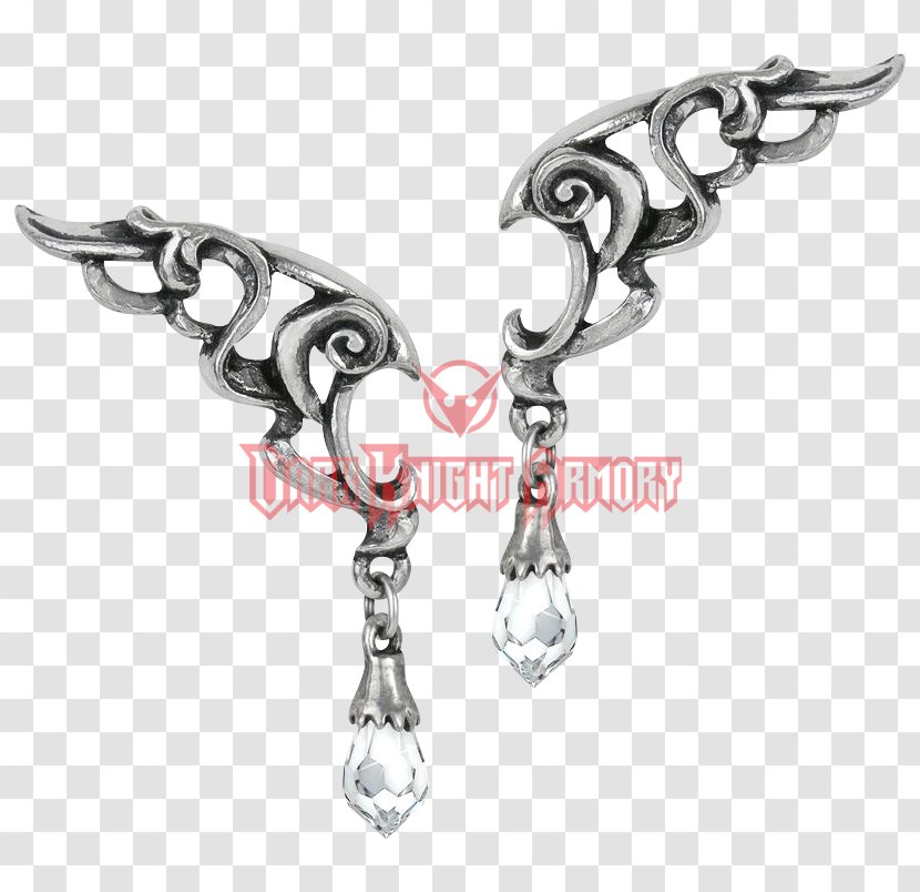 Alchemy Gothic Wings Of Eternity Earrings E367 Jewellery E350 Empyrian Eye Tears From Heaven Necklace - Romantic Steampunk Dresses Transparent PNG