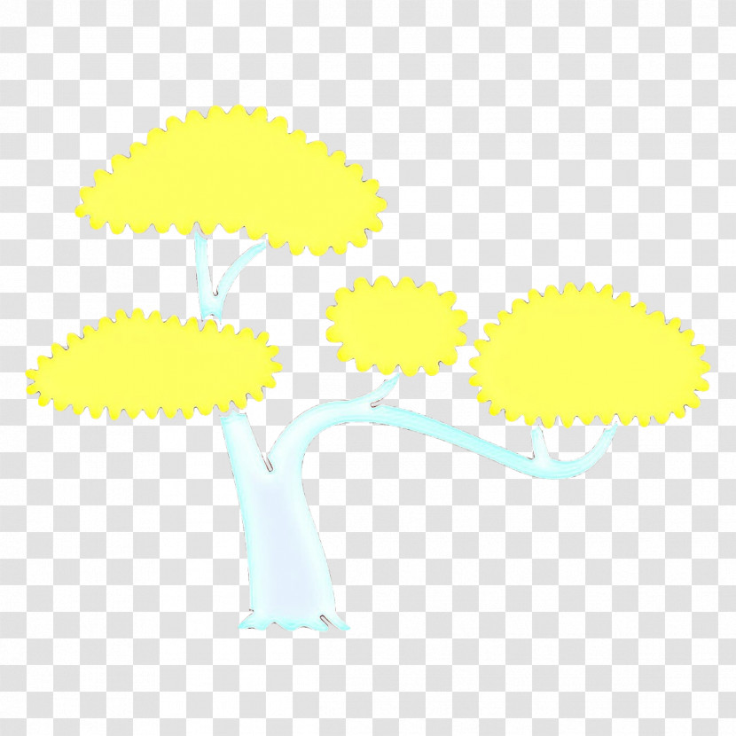Yellow Dandelion Tree Plant Cloud Transparent PNG