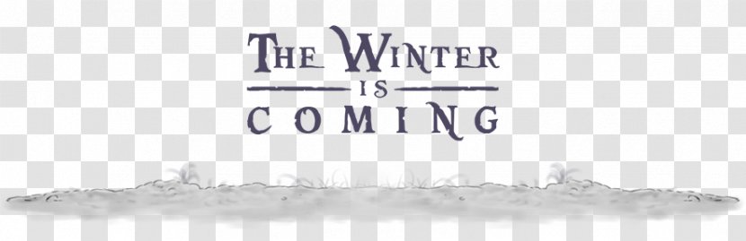 Logo White Brand Line Font - Winter Is Coming Transparent PNG