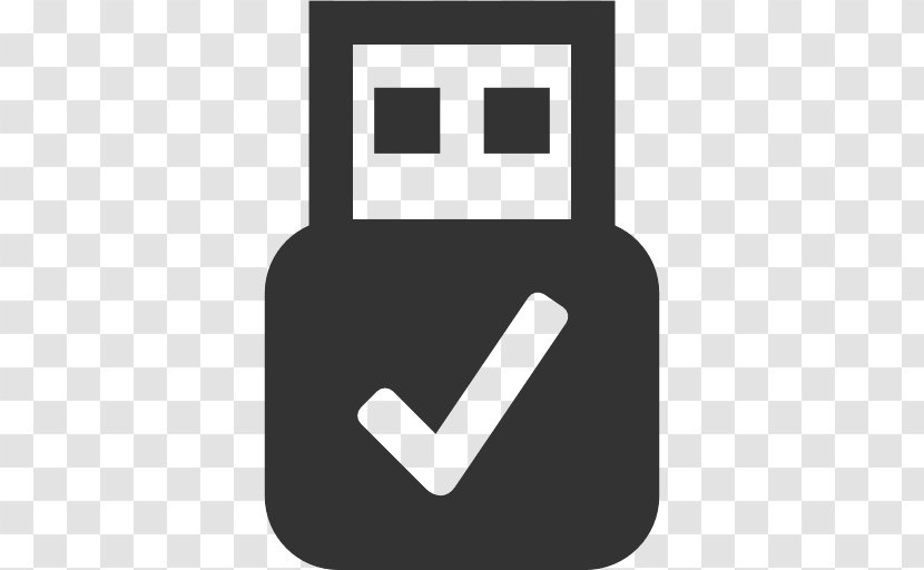 USB Download Computer Hardware Icon - Black And White - Usb Flash Drive Transparent PNG