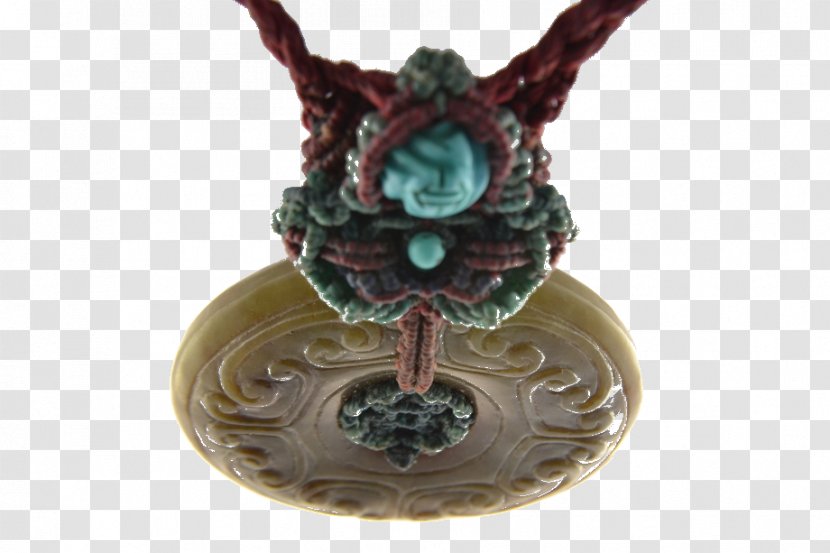 Turquoise Locket - Macrame Transparent PNG