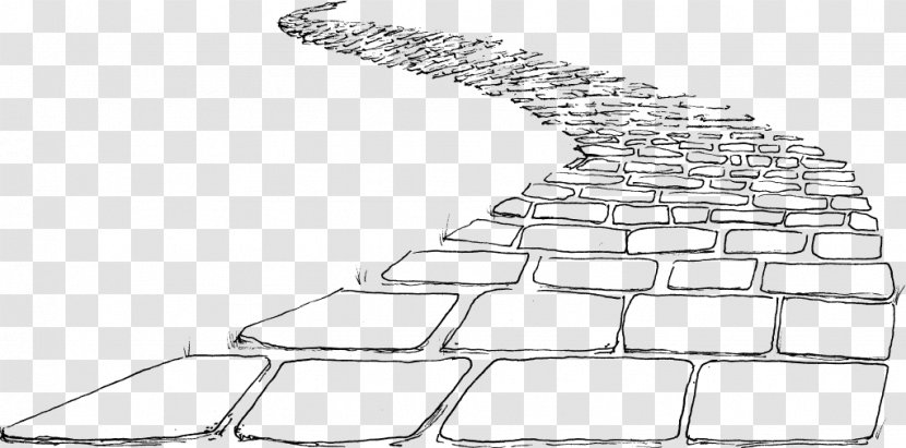 Brick Road Paper Line Art Clip Transparent PNG