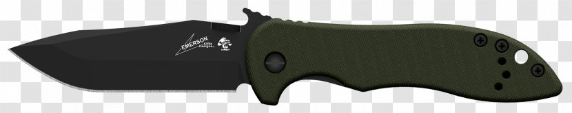 Knife Clip Point Close Quarters Combat Emerson Knives Blade - Hardware Transparent PNG