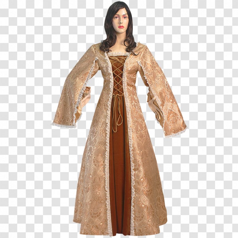 Robe Costume Design Gown Dress - Fur - Renaissance Transparent PNG