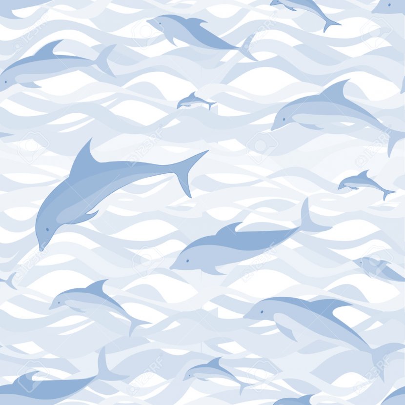 Shark Dolphin Fish Pattern - Arctic - Sea Transparent PNG