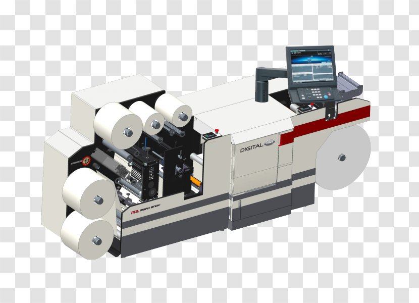 Printing Press Mark Andy Digital Offset - Label Printer Transparent PNG