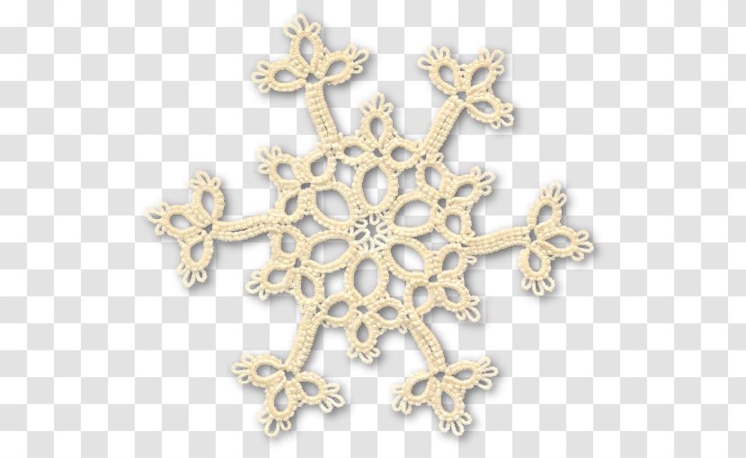 Tatting Snowflake Rękodzieło Crochet Pattern Transparent PNG