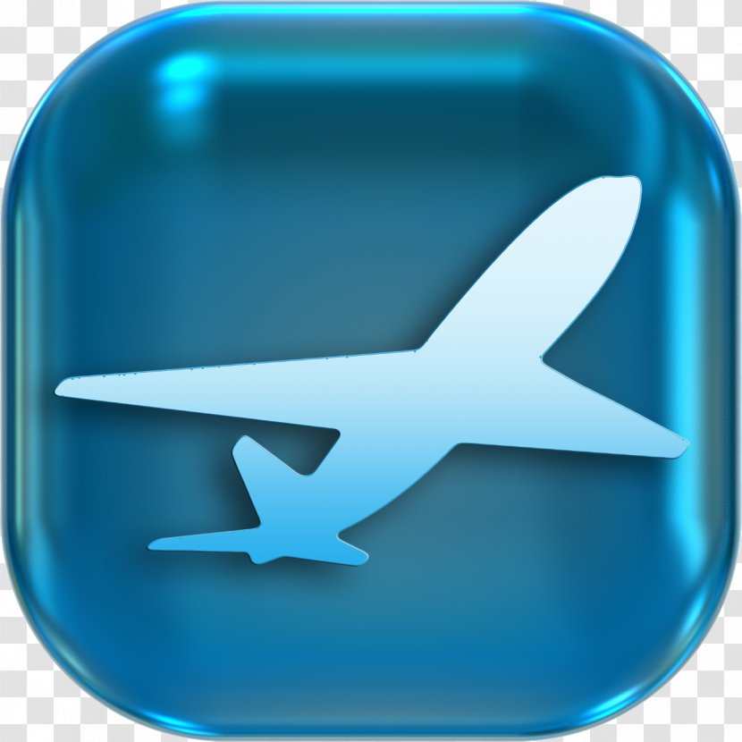 Airplane Aircraft Aviation Symbol - Blue Transparent PNG