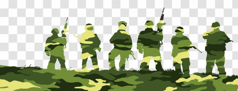 Download Soldier Computer File - Silhouette - Army Green Ink Soldiers Transparent PNG