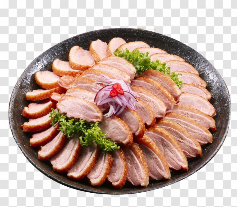 Peking Duck Barbecue Korean Cuisine Bacon - Silhouette - Smoked Picture Material Transparent PNG