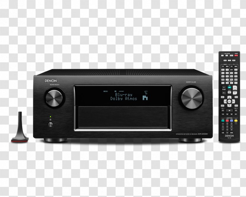 Denon AVR-X4400H 9.2 Channel AV Receiver AVR X4400H Network - Radio - Surround Sound Transparent PNG